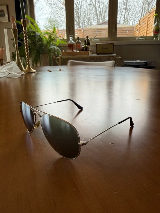 Ray-Ban Aviator Mirror: Matte Silver Frame, Silver Mirror Lens w/ case main image 4